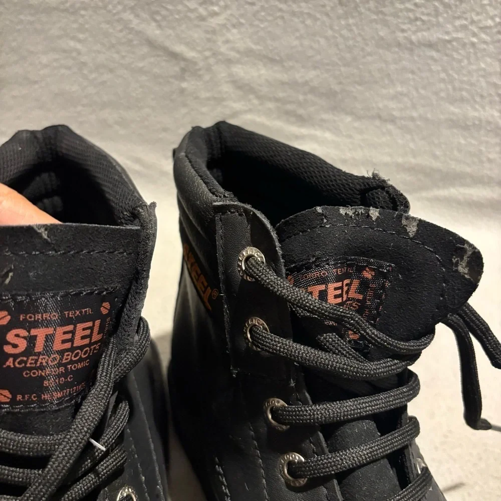 Steel Acero boots black made in Mexico size 28